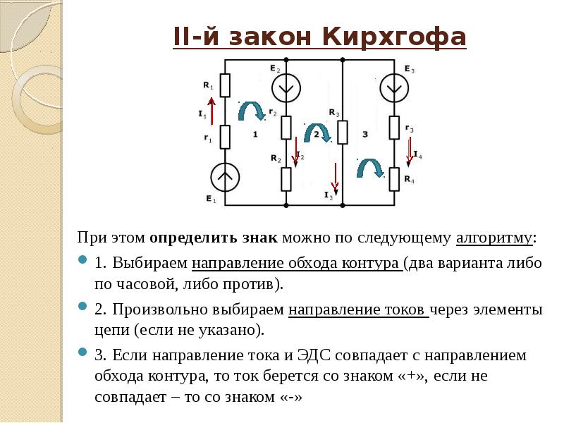 Закон кирхгофа с конденсаторами