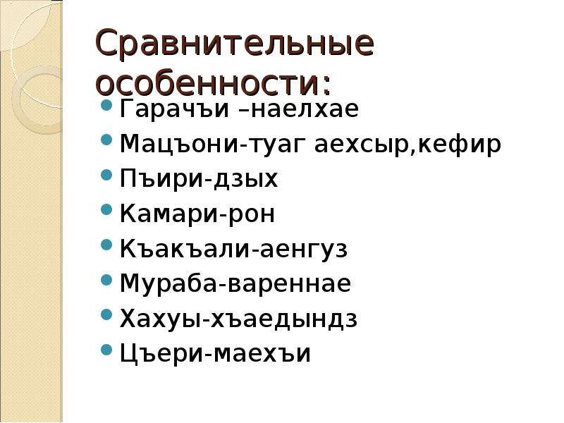 Особенность сравнения. Говоры иронского диалекта. Туаг. Туаг по осетински. Иронский диалект кударским.