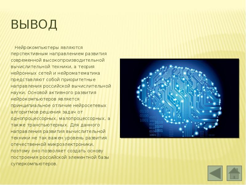 Нейрокомпьютеры и их применение проект