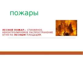 Лесные пожары
