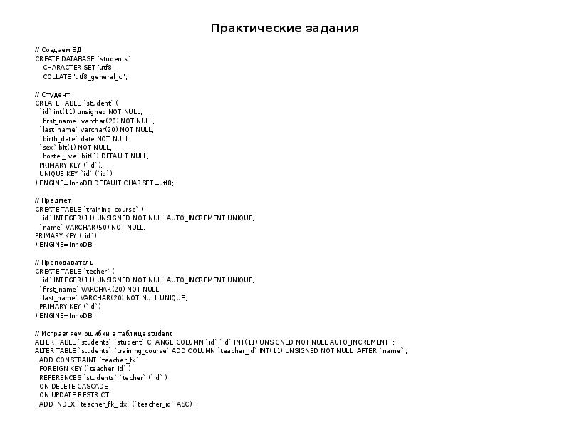 Практическая работа создание презентации 7 класс