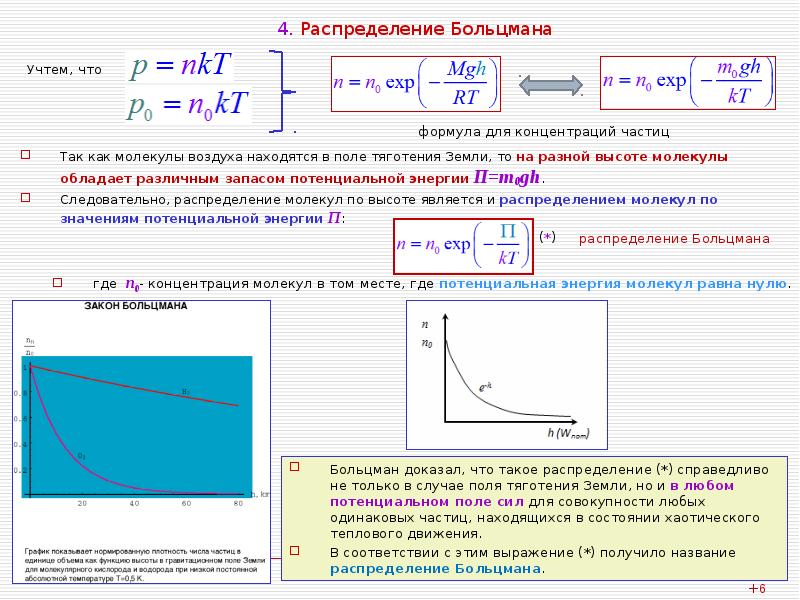 Распределение больцмана