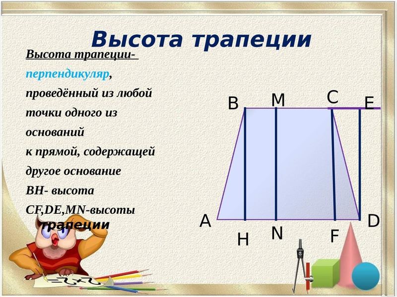 Площадь трапеции презентация