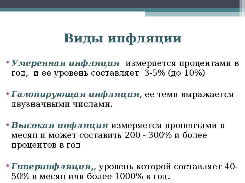 Инфляция доклад