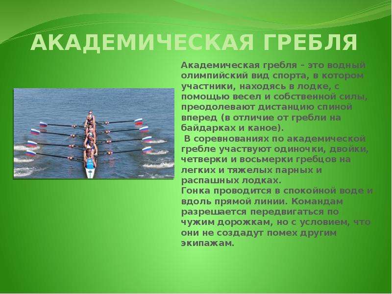 Водный спорт презентация