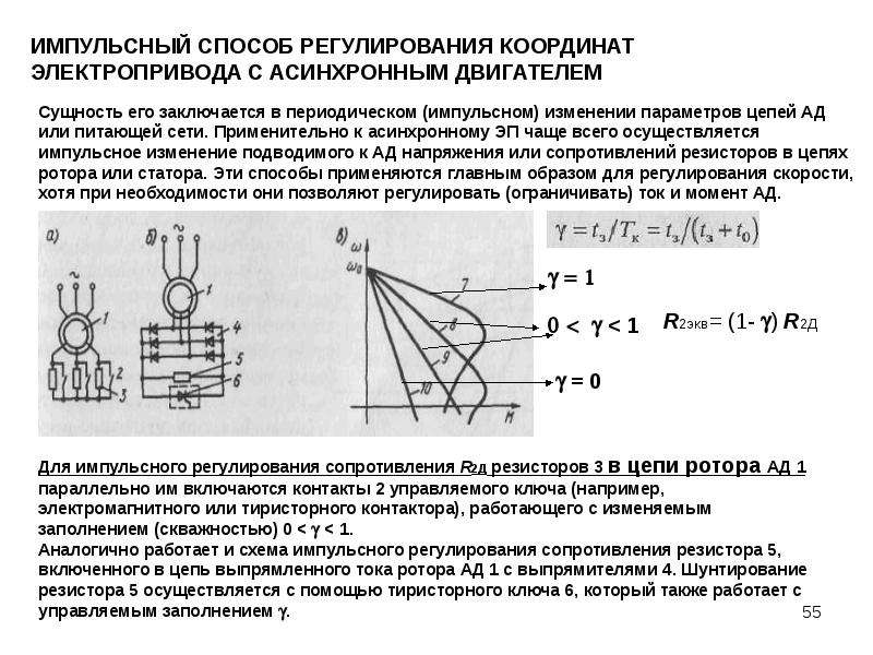 Регулирование электропривода. Схема импульсного регулирования асинхронного двигателя. Импульсное регулирование скорости асинхронного двигателя. Импульсное регулирование частоты вращения ад. Регулирование скорости электропривода.