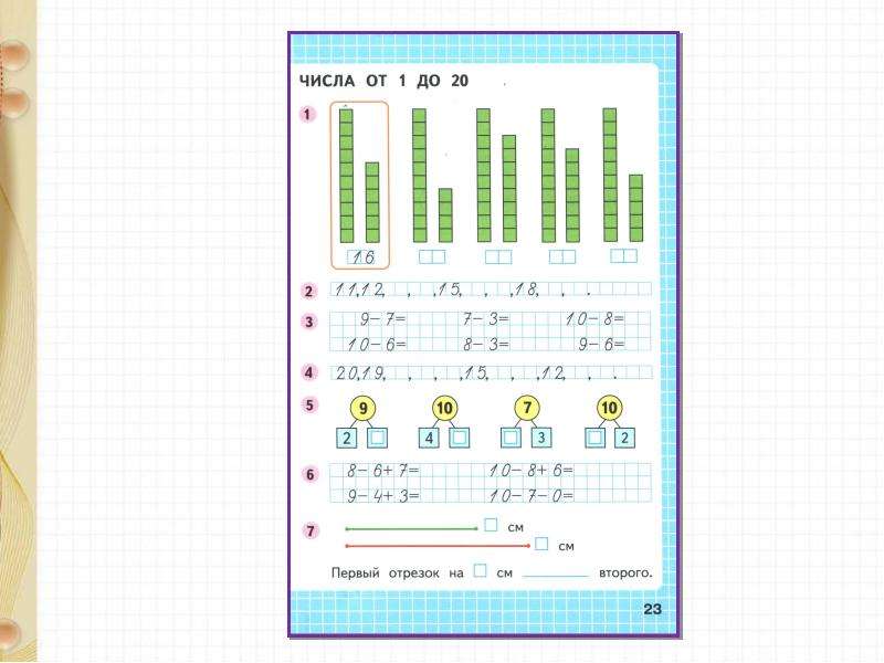 Презентация числа от 1 до 20 нумерация 1 класс школа россии