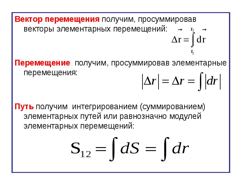 Может ли модуль вектора перемещения быть