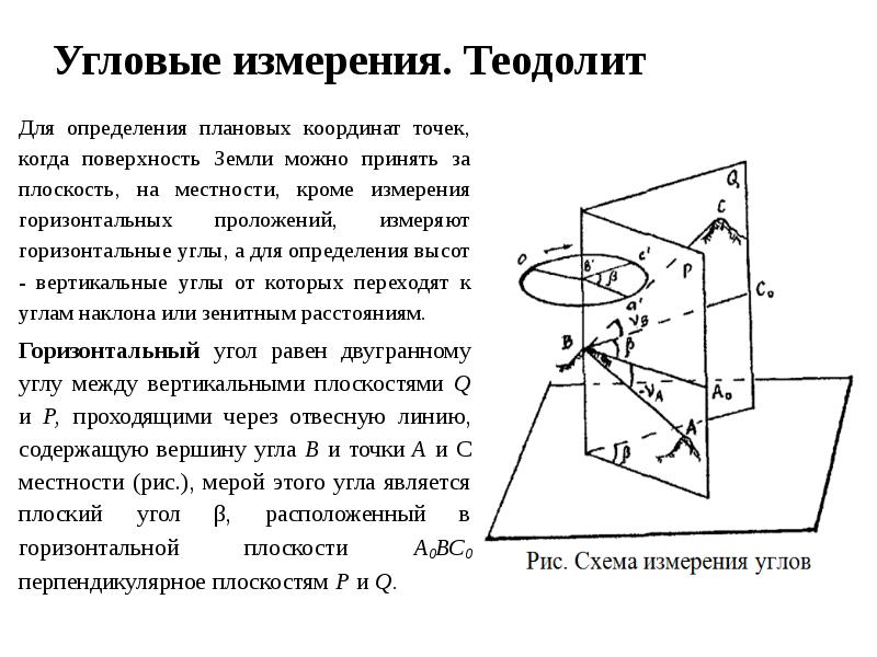 Вертикальное измерение. Принцип измерения вертикального угла. Угловые измерения теодолит схема. При измерении горизонтального угла теодолитом. Измерение горизонтальных углов теодолитом.