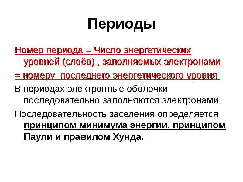 Что показывает номер периода группы