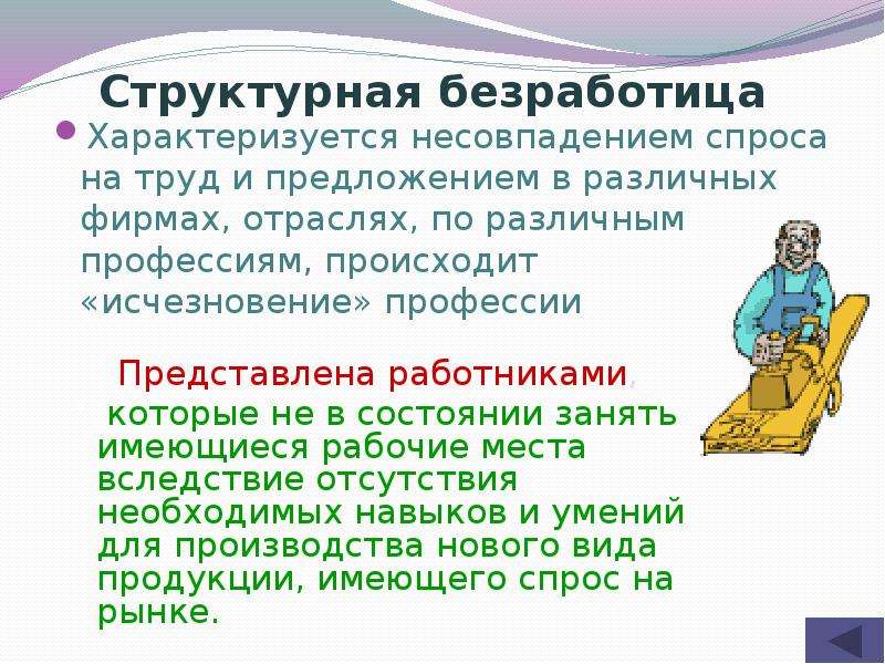 Примеры структурной безработицы