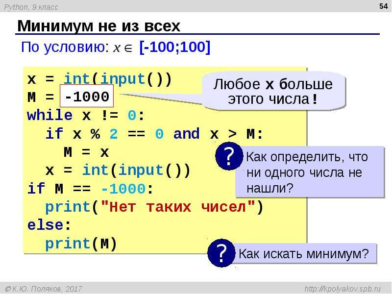 Допустимые имена в языке python