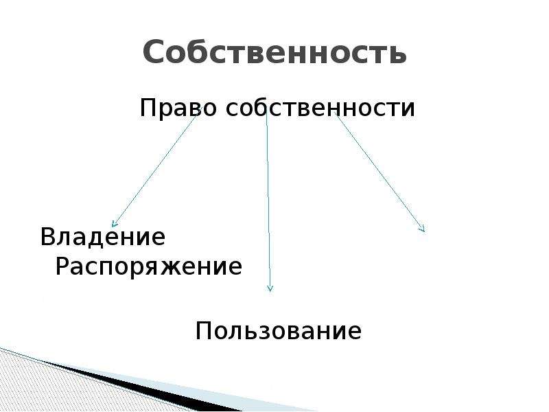 Собственность владение распоряжение