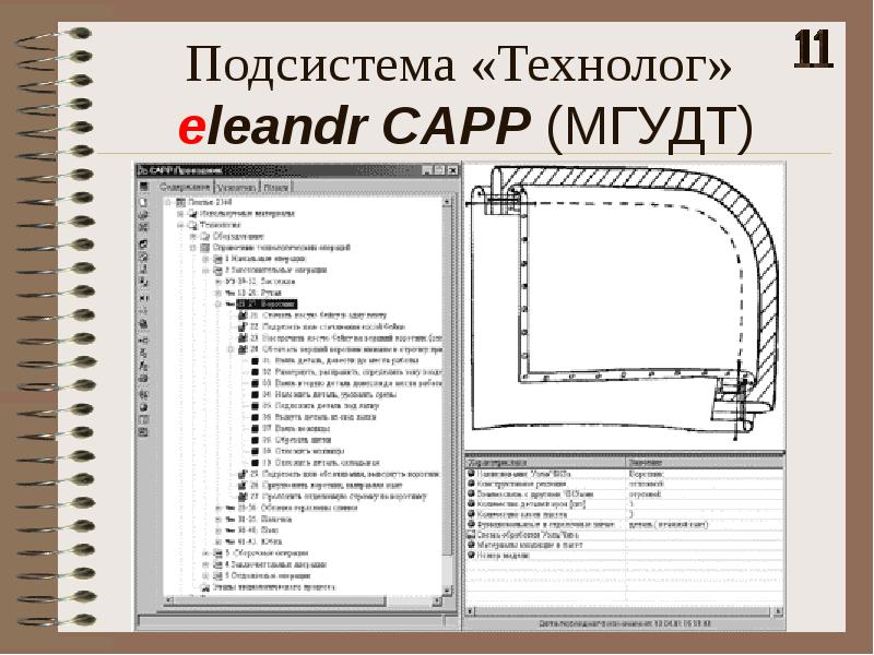 Подсистема «Технолог» eleandr CAPP (МГУДТ)