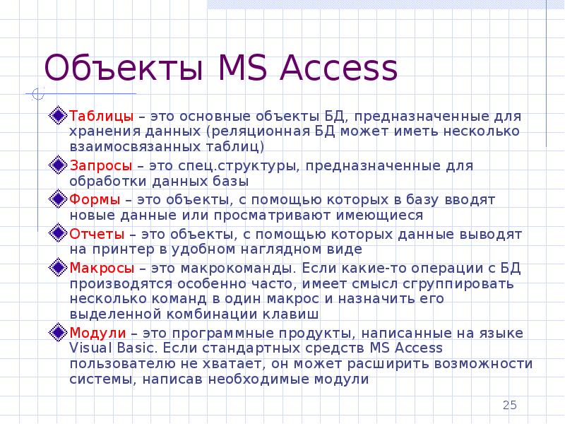 Какие объекты можно добавлять в схему данных субд access