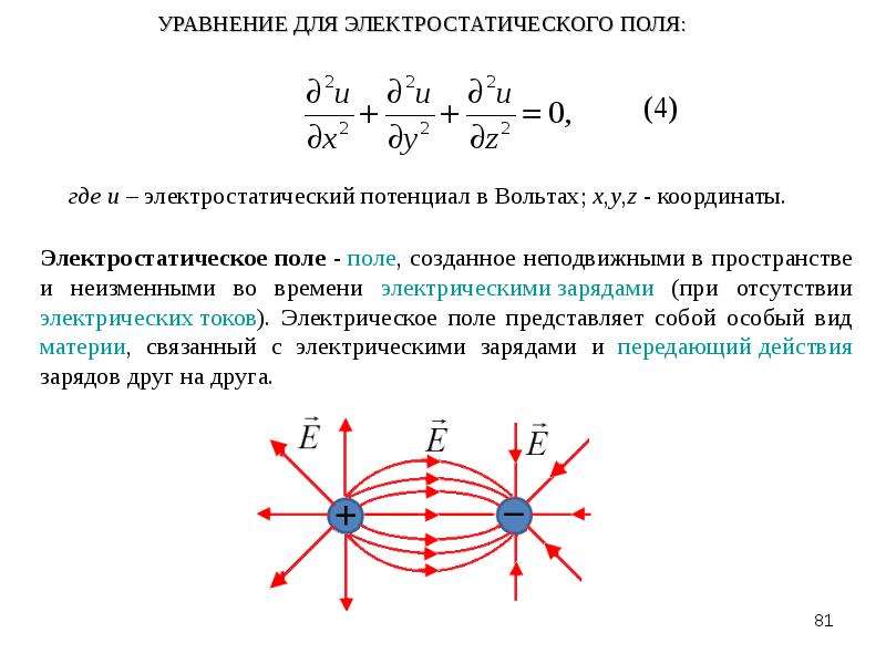 Создать электростатическое поле. Потенциал электростатического поля схема. Уравнение Лапласа для потенциала электростатического поля. Уравнение Пуассона основное уравнение электростатики. Интегральная форма уравнений электростатики.