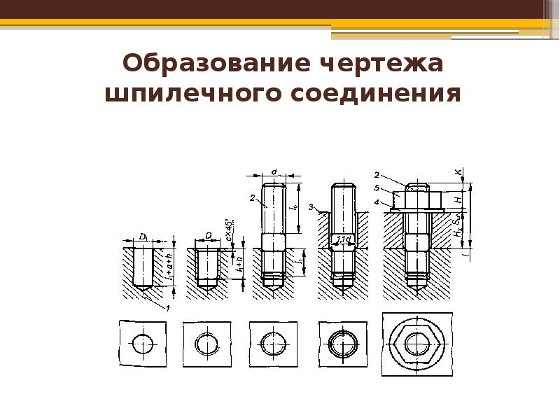 Из перечисленных соединений. Готовый чертеж шпилечного соединения. Шпилечно гаечное соединение чертеж. Различия шпилечного и резьбового соединение чертеж. Условное изображение шпилечного соединения представлено на чертеже.