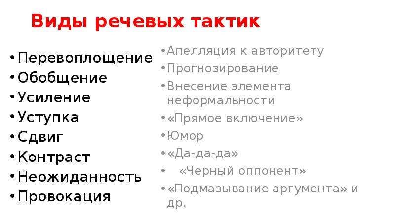 Речевые стратегии и тактики