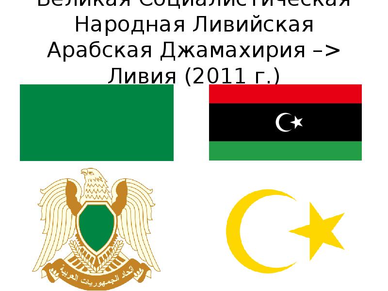 Великая Социалистическая Народная Ливийская Арабская Джамахирия –> Ливия (2011 г. )
