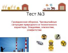 Гражданская оборона. Чрезвычайные ситуации природного и техногенного характера. Эпидемии, эпизоотии, эпифитотии