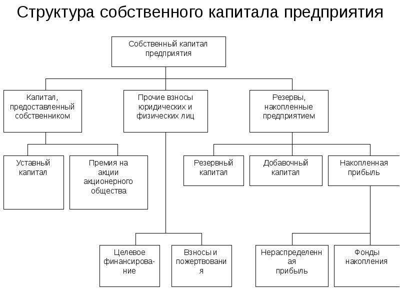 Состав собственного капитала схема