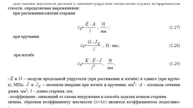 Жесткость пружины н мм