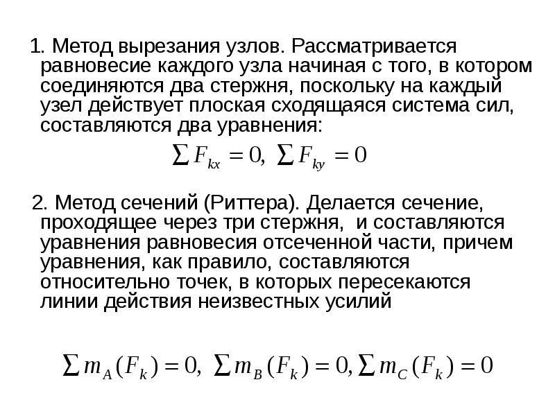 Метод вырезания стержней