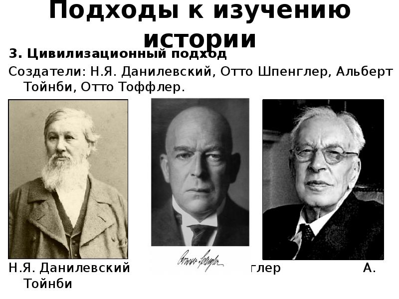 Какая история изучения. Данилевский Тойнби Шпенглер. Представители: Данилевский, м. Вебер, о. Шпенглер, а. Тойнби. Создатели цивилизационного подхода?. Цивилизационный подход к истории Шпенглер.