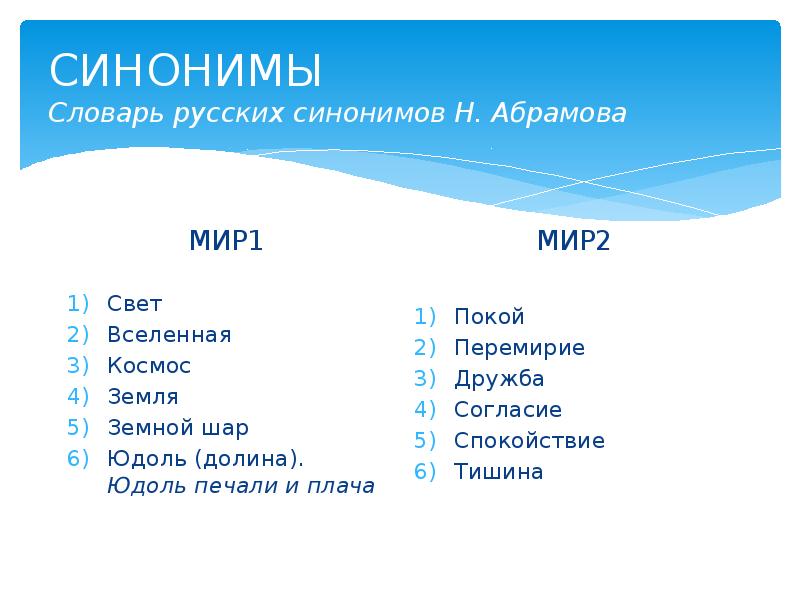 Проект словарь одного слова 5 класс