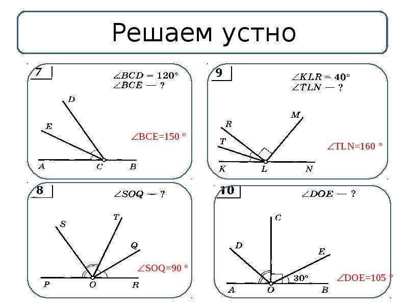 Смежный угол чертеж