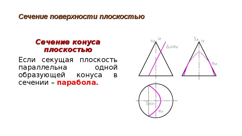 Найдите площадь сечения поверхности плоскостью