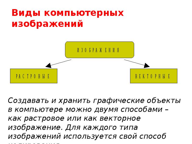 Все компьютерные изображения разделяются на 2 типа