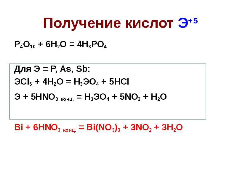 Fe h2o конц