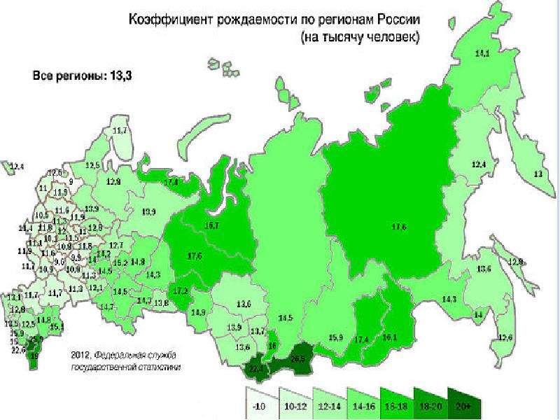 Карта городов по численности населения россии