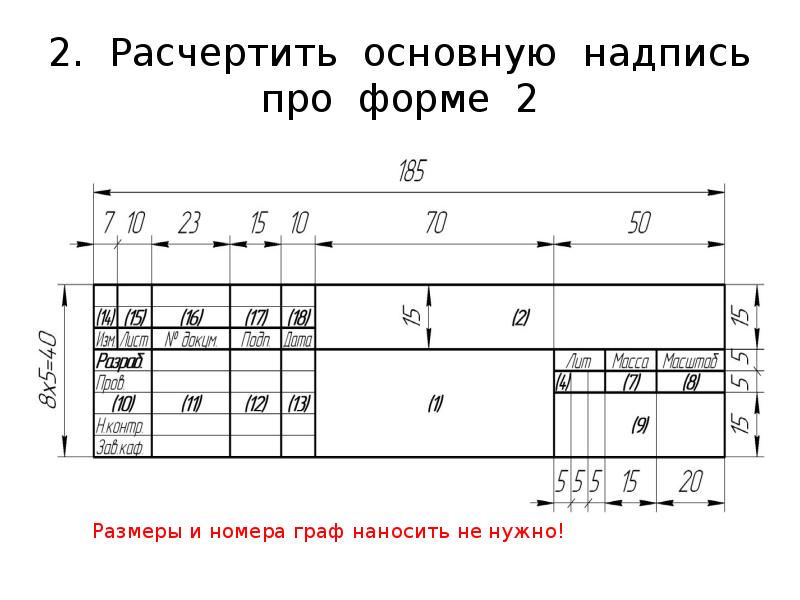 Основная надпись чертежа