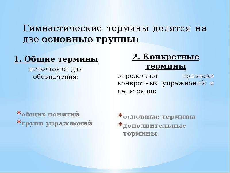 Запишите термин используемый. Группы гимнастических терминов. Основные гимнастические термины. Основные группы гимнастических терминов. Термины делятся на.