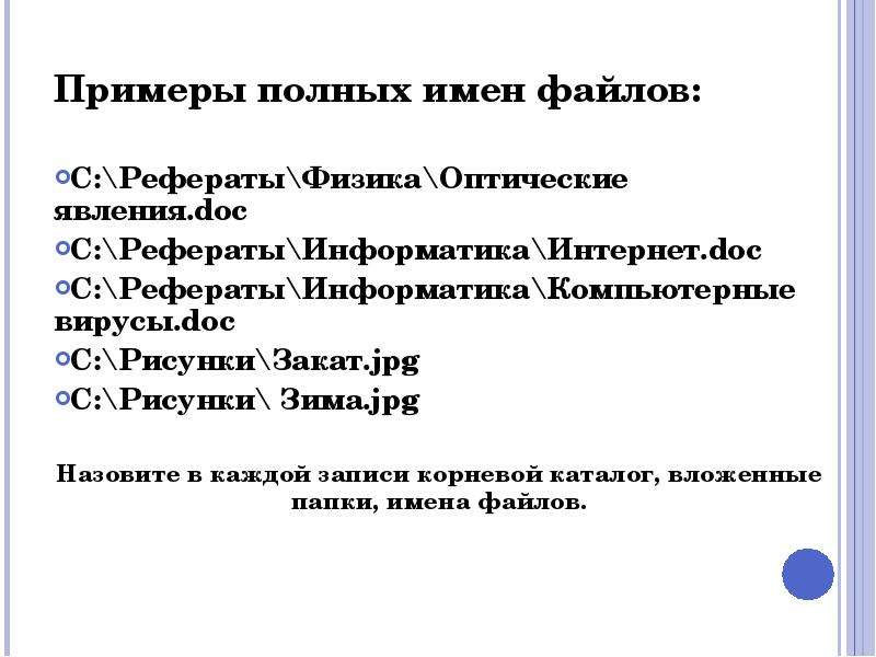 Образец реферата по информатике