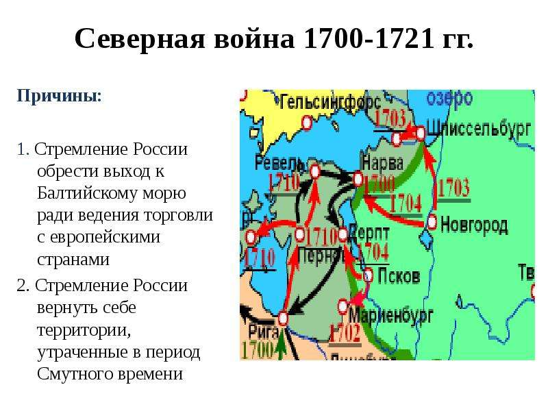 Укажите название войны которой посвящена карта балтийское море