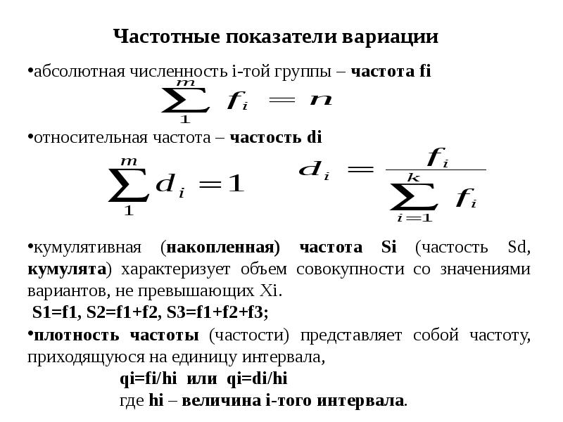 Показатели вариации презентация