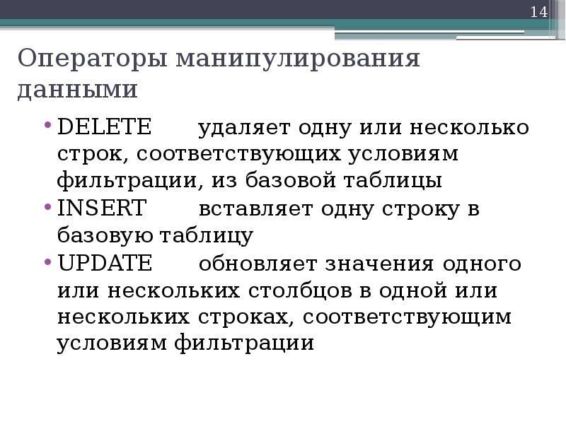 Манипулированием данных. Операторы манипулирования данными в SQL презентация. Операторы манипуляции данными SQL. Операторы манипулирования SQL.