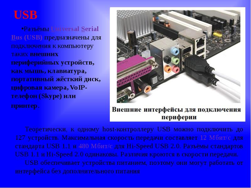 Порты пк список