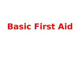 Basic first aid