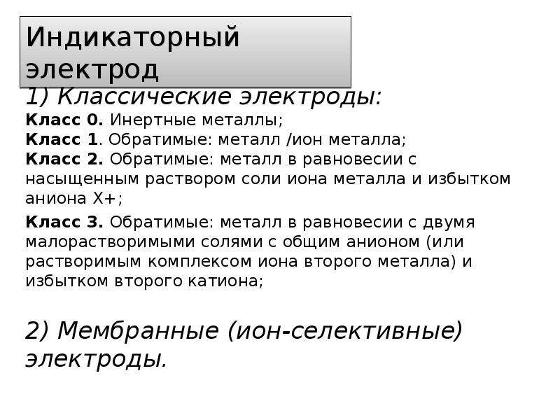 Электрохимические методы анализа презентация