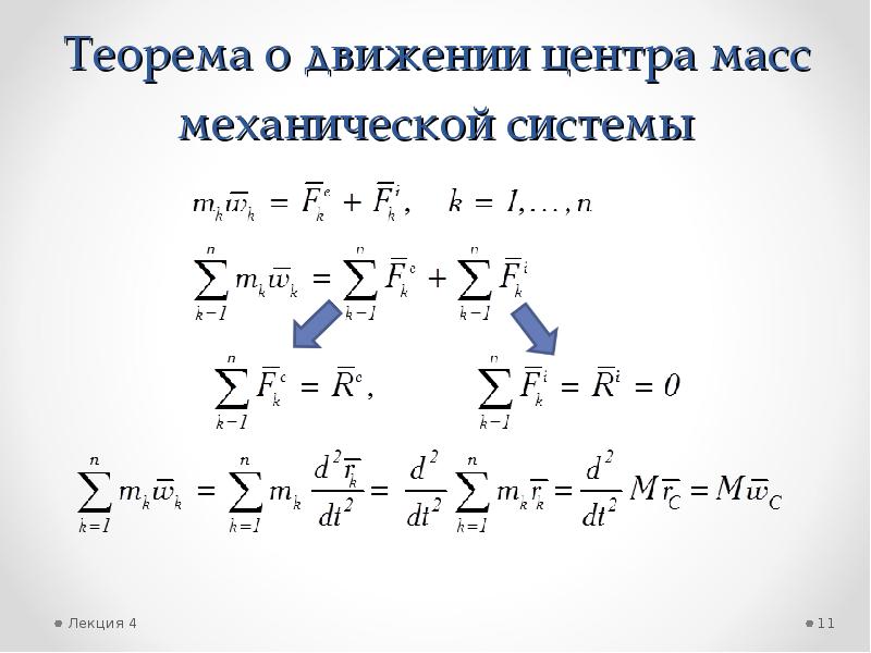 Система теорем. Масса и центр масс механической системы. Масса механической системы формула. Масса механической системы определяется по формуле. Теоремы динамики механической системы.