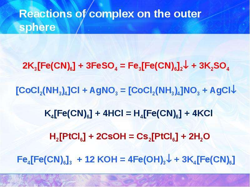 Coordination compounds, слайд 22