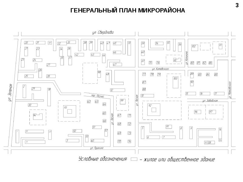 Схема микрорайона рисунок