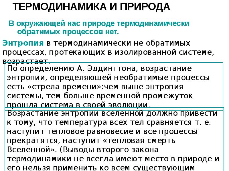 Основы термодинамики схема