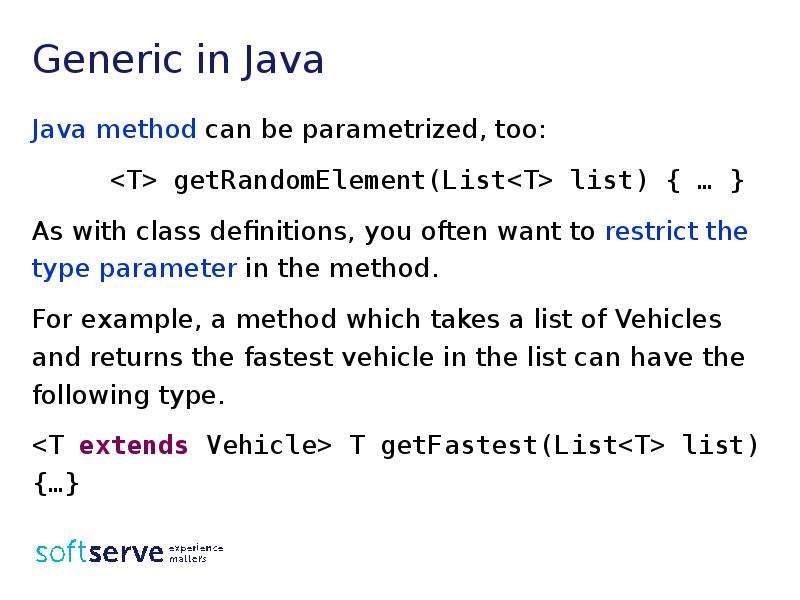 Java generic class