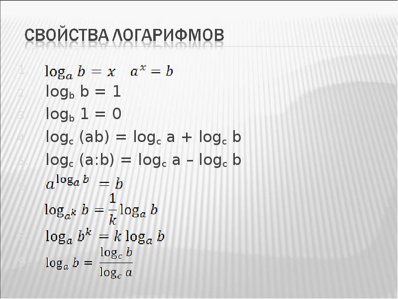 Логарифмы подготовка к егэ презентация