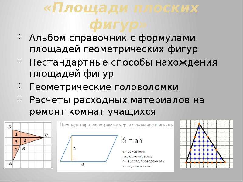 Геометрия площади фигур задачи. Способы нахождения площади нестандартной фигуры. Площади плоских фигур. Метод площадей в геометрии.